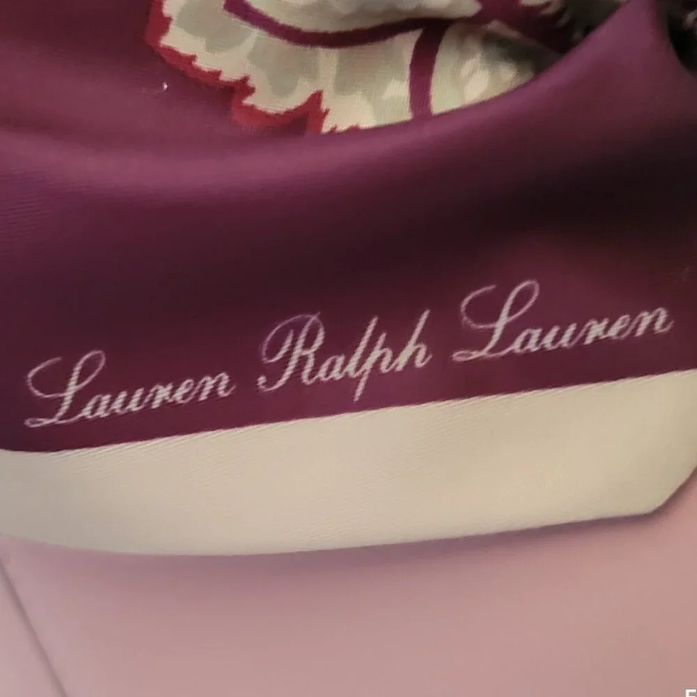 NEW RALPH LAUREN Pink Leather Top-Handle Scarf‎ and Crossbody - Picture 7 of 9